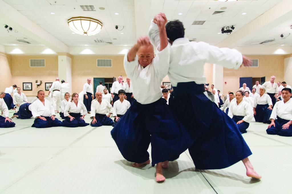 Demonstration by Hayato Osawa Sensei at United States Aikido Federation Summer Camp. Photo by Javier Dominguez.